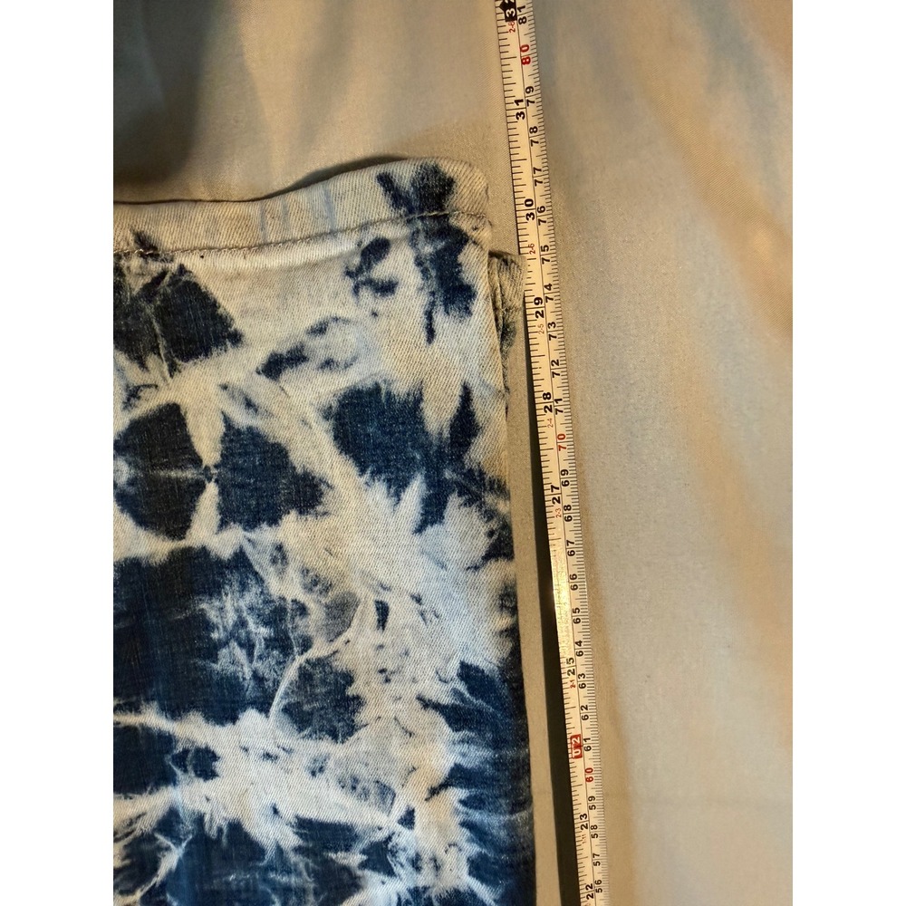 Waimea Mens Skinny Fit Distressed Tie Dye Camo Patch Jeans 18, Women 4-6 - Picture 8 of 8